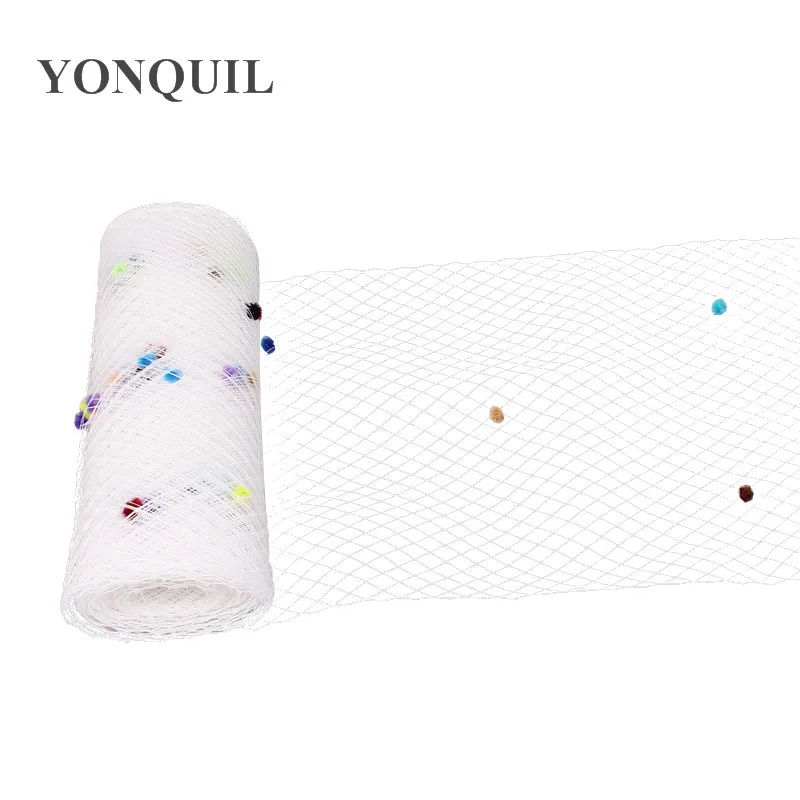 Белый Разноцветные точка завеса для птичьей клетки 25 см Ширина Люкс сетки