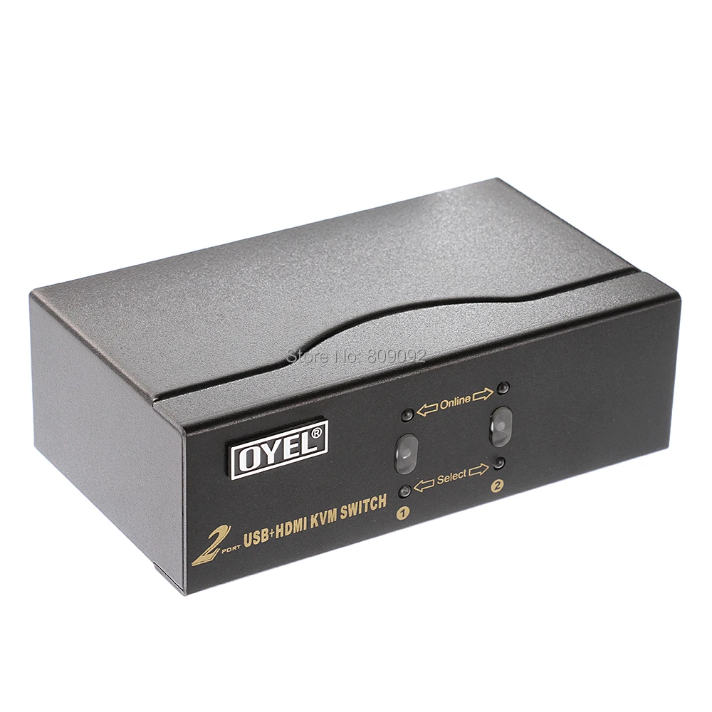 Профессиональный металл USB HDMI KVM переключатель 2 Порты и разъёмы HDMI USB3.0 с аудио сплиттер для кабелей Мышь клавиатура 1080 P 3D коммутатор