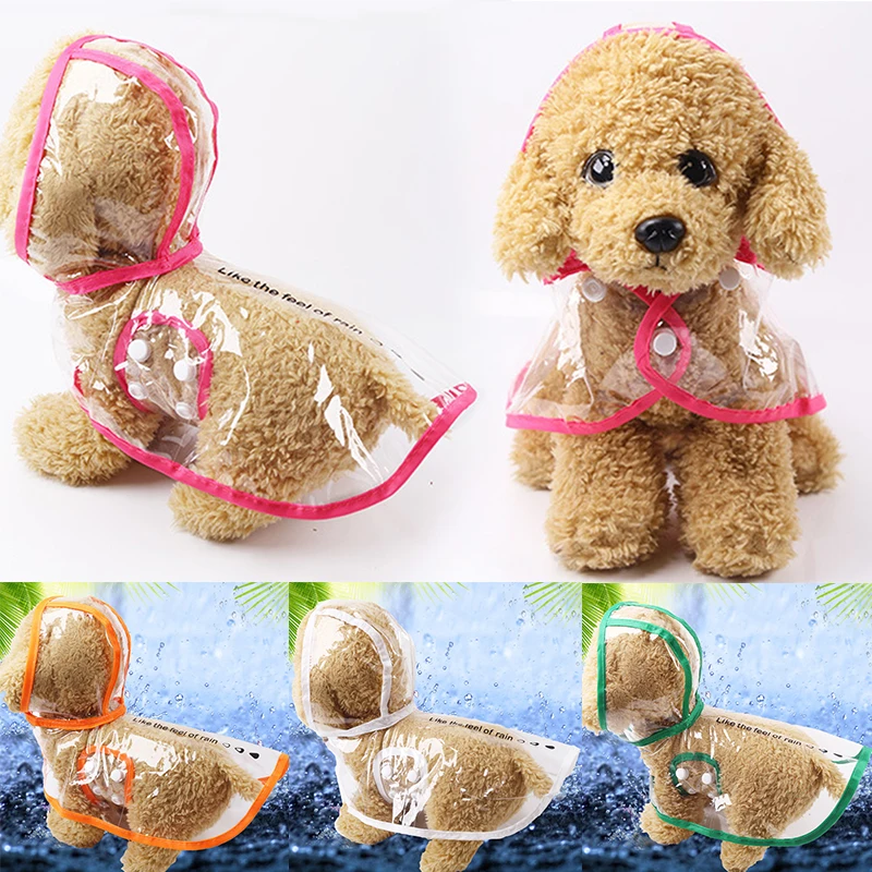 Прозрачный дождевик для собак из ПВХ водонепроницаемый домашних животных