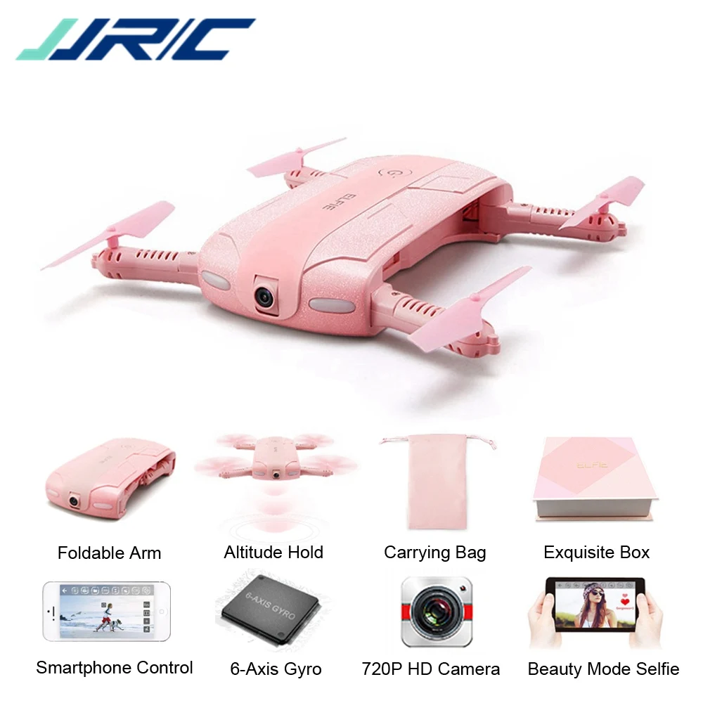 JJR/C JJRC H37 Elfie розовый селфи мини складной FPV 720P 2MP HD камера управление приложением RC