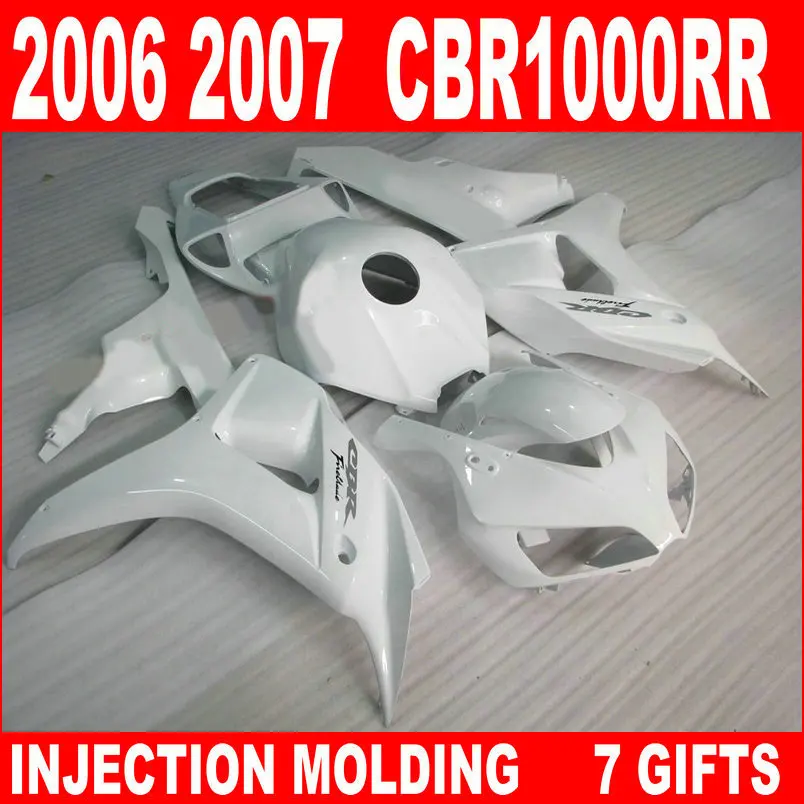 

ALL glaring white motorcycle for HONDA cbr 1000 rr 06 07 fairings brand new fairing CBR1000RR 2006 2007 high grade