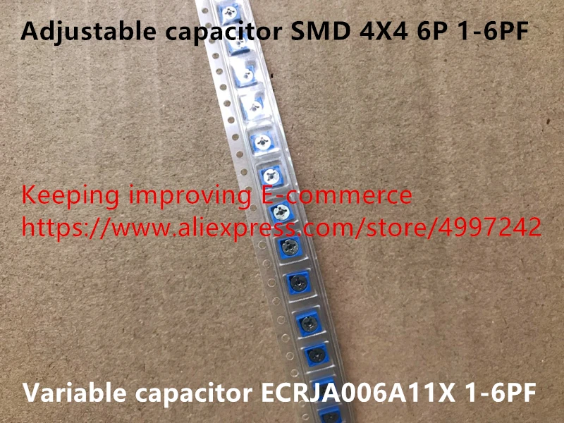 Оригинальный новый 100% Регулируемый конденсатор SMD 4X4 6P 1-6PF переменный ECRJA006A11X