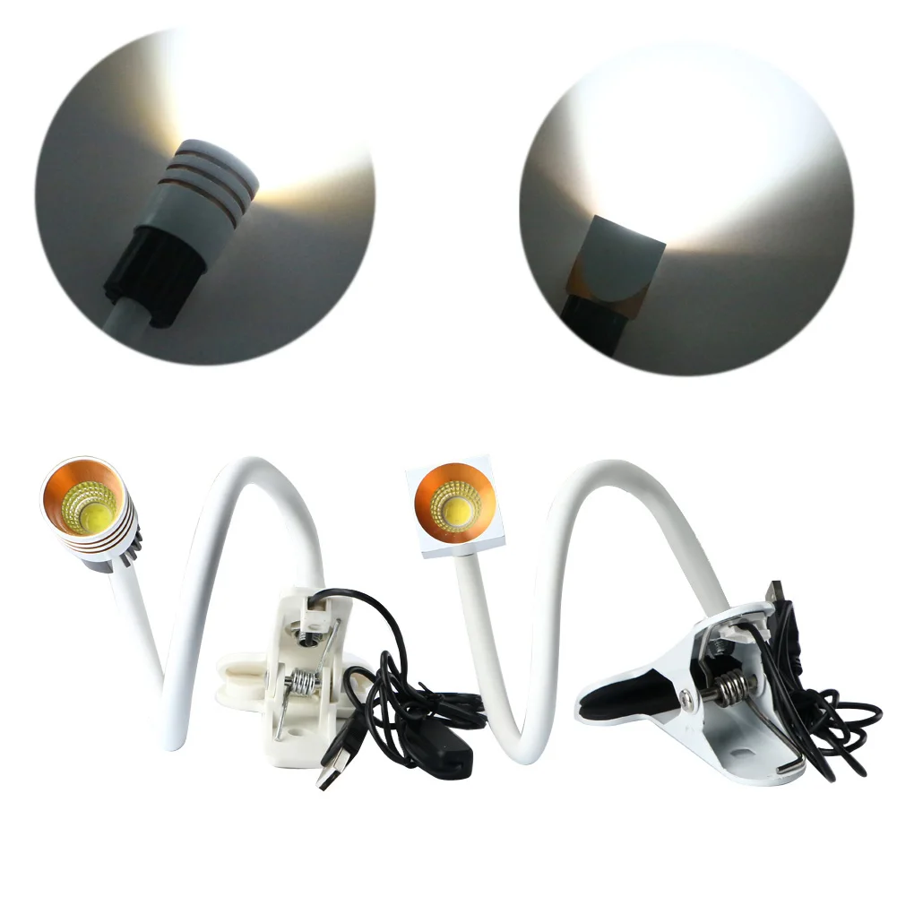 Ночник гибкий гусиная шея Круглый/квадратный USB 28LED Настольная прикроватная