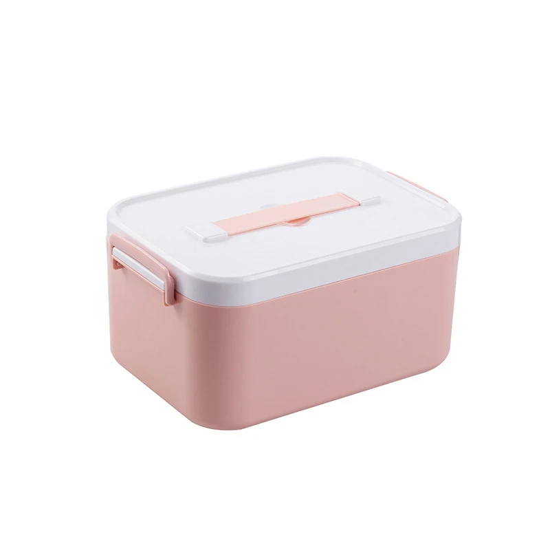 Pink S Пластиковая коробка для хранения аптечка первой помощи Медицинский Набор аптечка для лекарств коробка для таблеток многоразовый бытовой Органайзер портативный держатель для инструментов - Цвет: Pink S