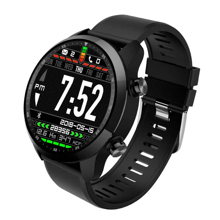 Смарт-часы 1,3 дюймов ips lcd Android 6,0 ips 620 мАч с высокой батареей, спортивные Bluetooth 4,0 Смарт-часы wristwatct, водонепроницаемые для Xiaomi - Цвет: Черный