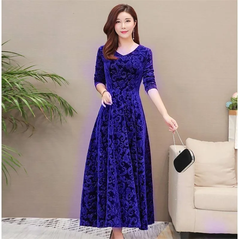 Женское бархатное жаккардовое платье вечерние ное элегантное Праздничное