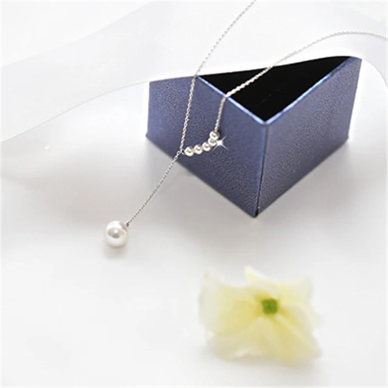 Романтическая жемчужная тонкая цепочка ROMAD reiki ожерелье с натуральным кулоном