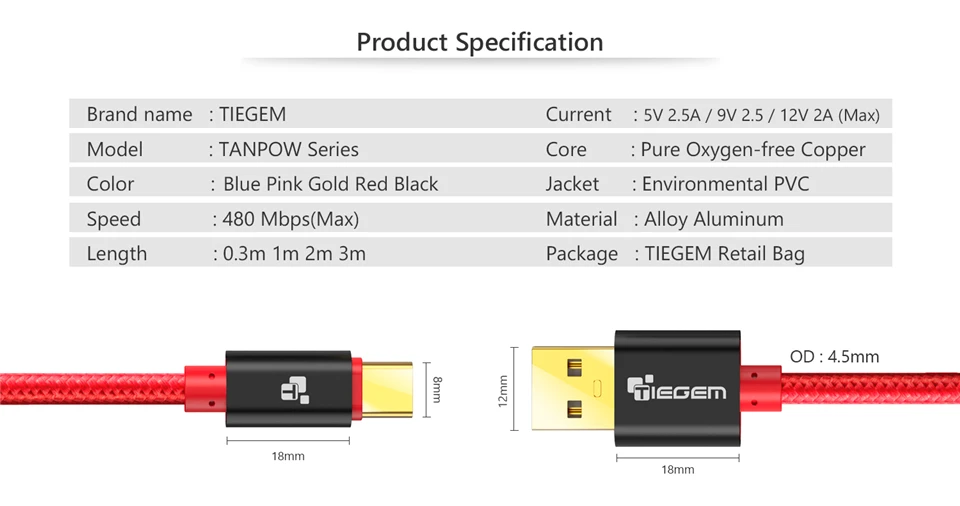 Tiegem usb type C кабель для быстрой зарядки usb c type-c 3,1 кабель для передачи данных зарядное устройство для телефона samsung S9 S8 Note 9 8 pocophone F1 Xiaomi