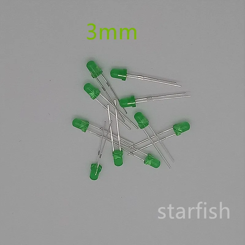 100pcs 3mm Diffused Red Green Yellow Blue Color led Highlight F3 DIP lamp | Лампы и освещение