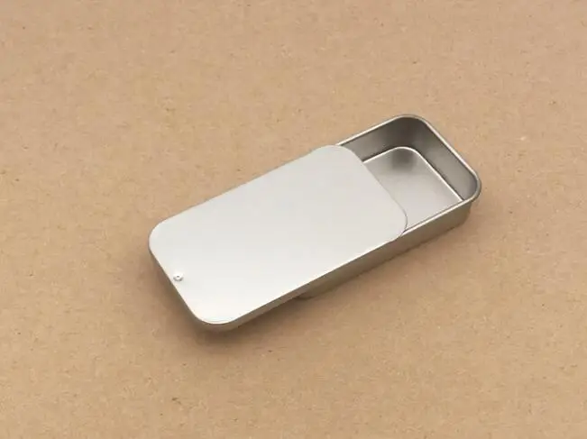 1pcs 60x34x11MM Mini iron box slide cover storage box wedding Jewelry Pill Cases portable tin boxes container