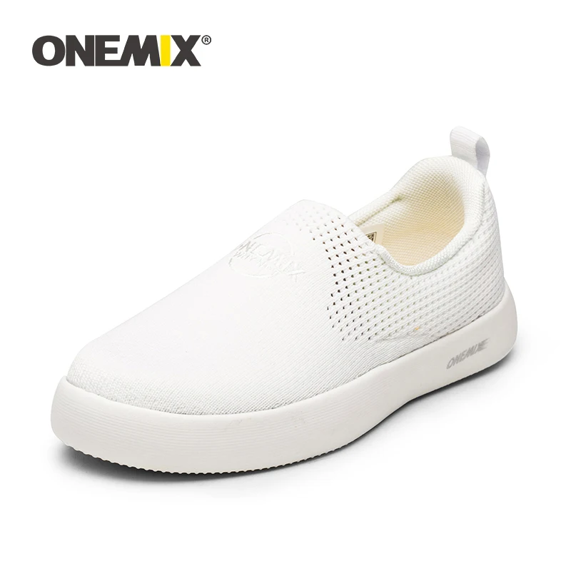 ONEMIX 2022 Women Sneakers Breathable Mesh Men's Street Footwear Lightweight Office Slip-On Sneaker For Outdoor Walking Shoes