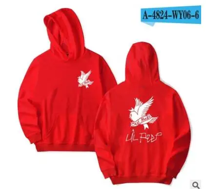 Фиолетовый Розовые толстовки мужские Lil Peep Cry Baby Rapper мужские толстовки пуловер с капюшоном Повседневный женский спортивный костюм осенние толстовки пальто бренды - Цвет: Фиолетовый