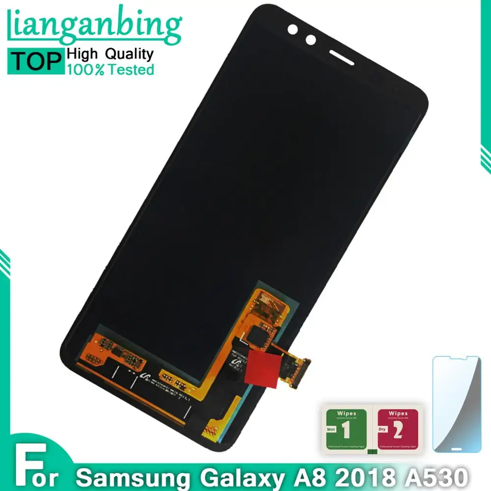 ЖК дисплей Super AMOLED для SAMSUNG GALAXY A8 2018 A530 с сенсорным экраном и дигитайзером в сборе