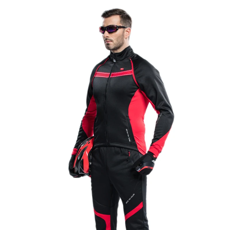 Куртка Santic мужская для велоспорта теплая велосипедная куртка с флисовой