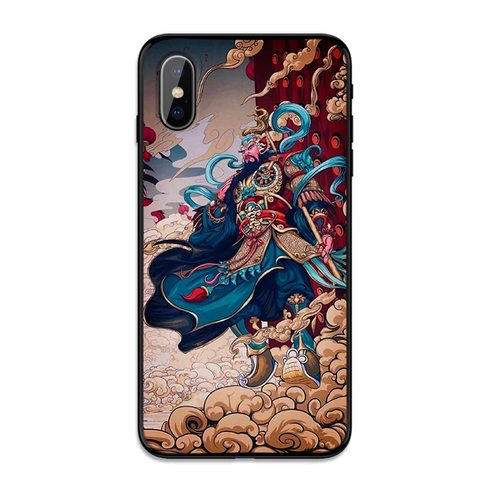 Китайский стиль xizi окрашенные лицо цветной блок Мягкий чехол для Apple iPhone 6 6S 7 8 Plus 5