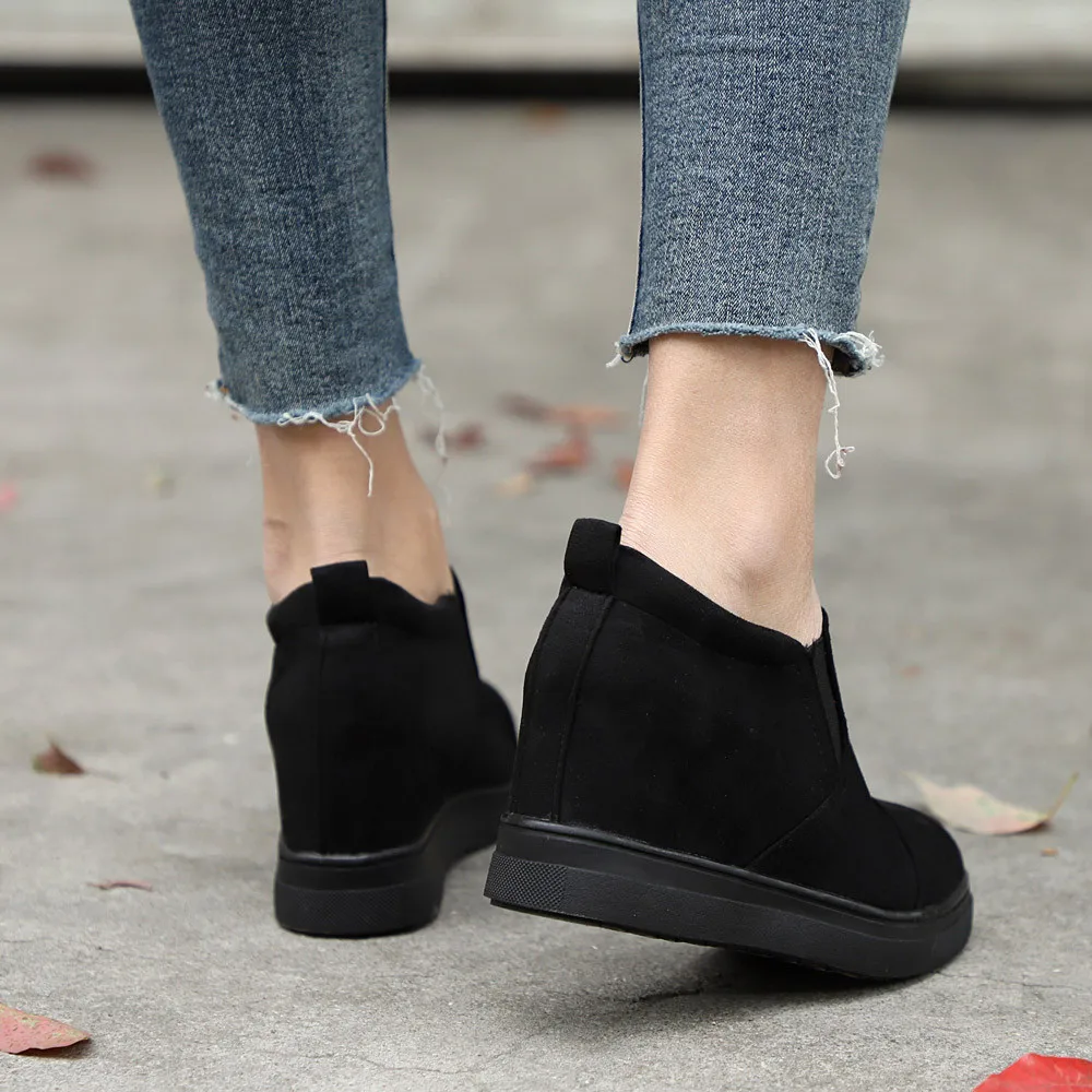 Women's Ladies Fashion Ankle Letter Increasing Wedges Martin Shoes Short Boots winter boots women warm snow#g8