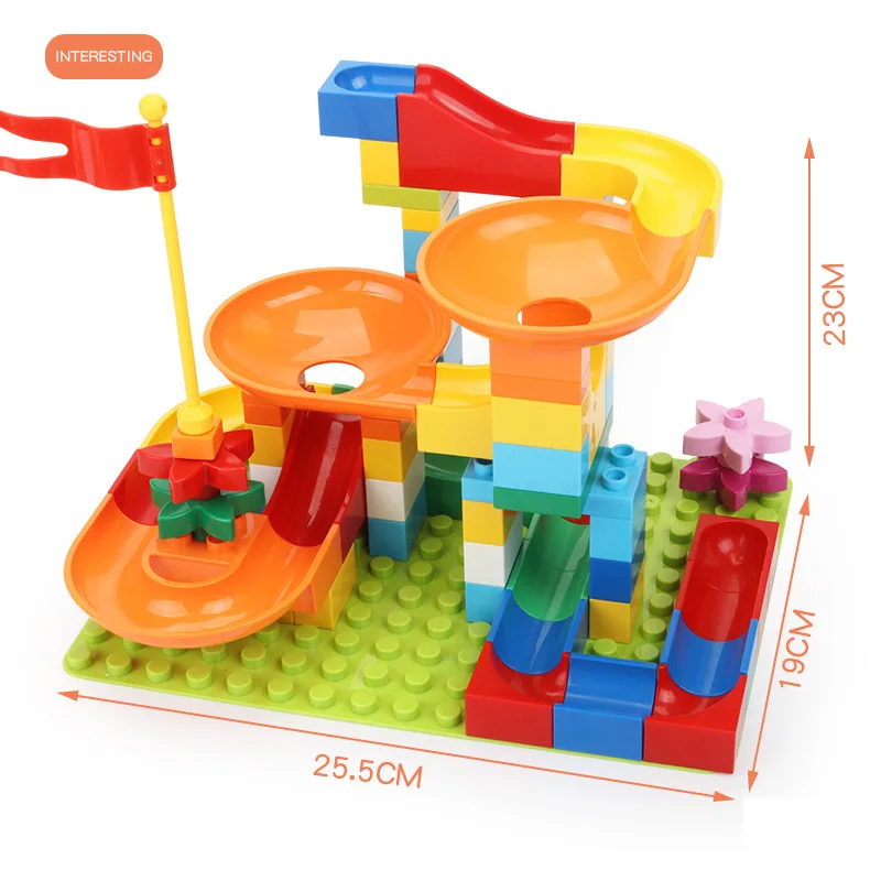 75 шт. мраморные беговые лабиринты шары строительные блоки Воронка горка большой