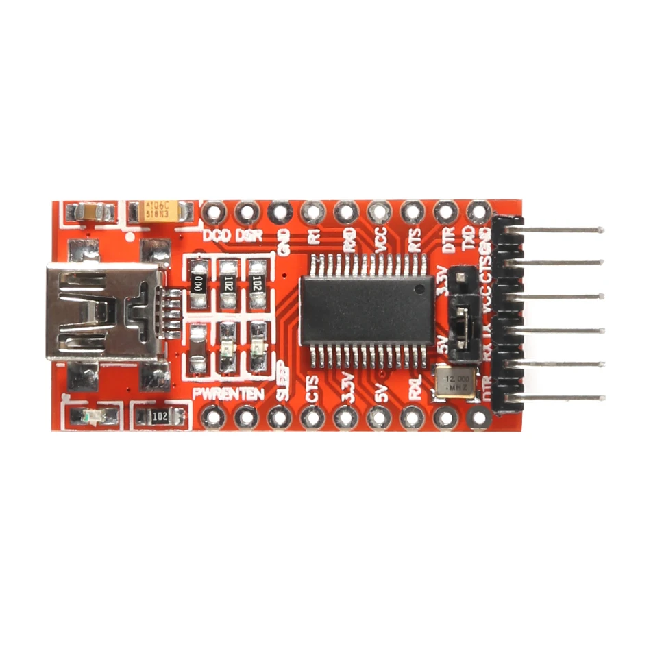 Последовательный модуль адаптера FT232RL FTDI USB 3 В 5 в TTL для мини-порта Arduino хорошего