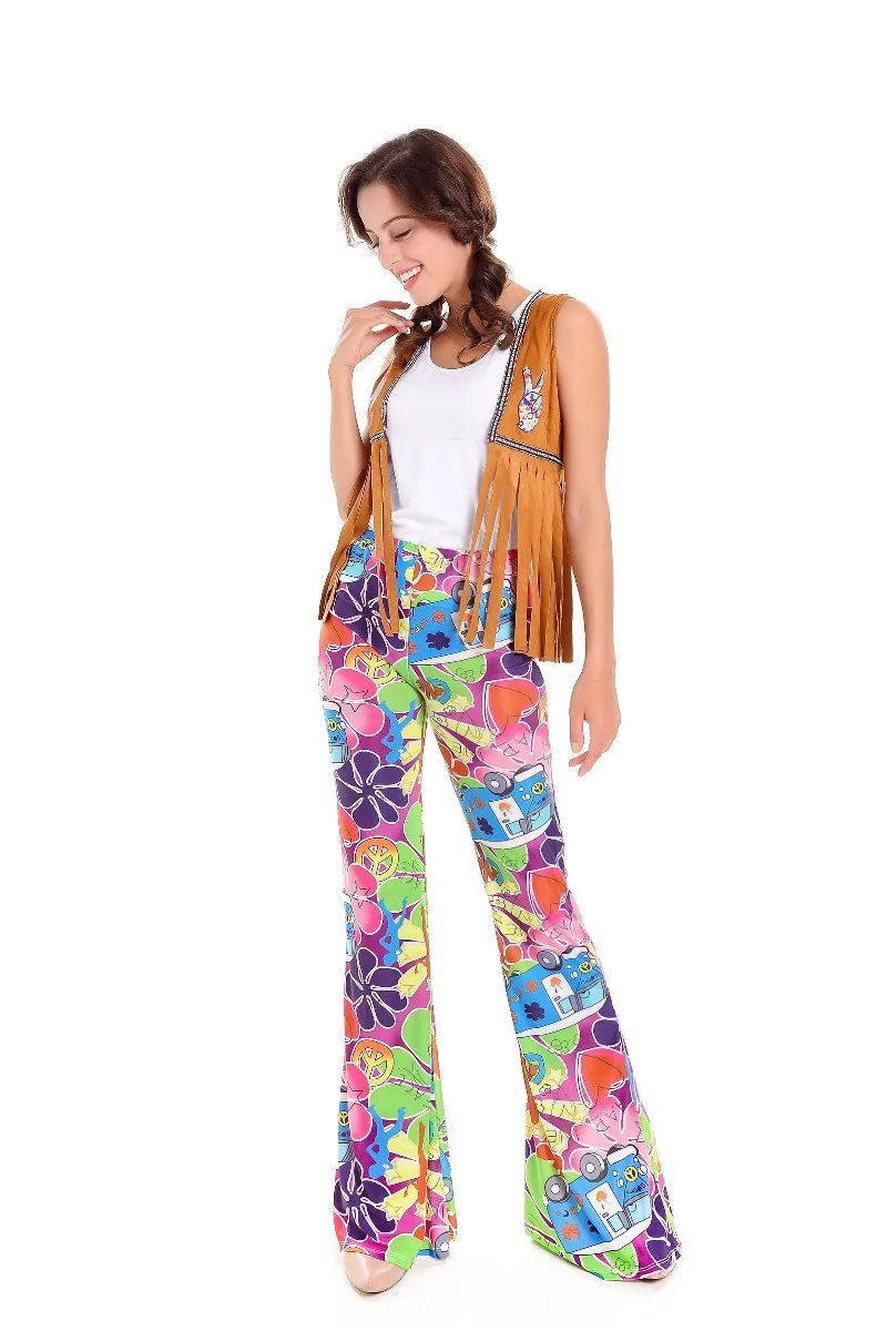 Для мужчин и женщин 60 s/70 s ретро хиппи Groovy танцы Hippy Дискотека причудливые