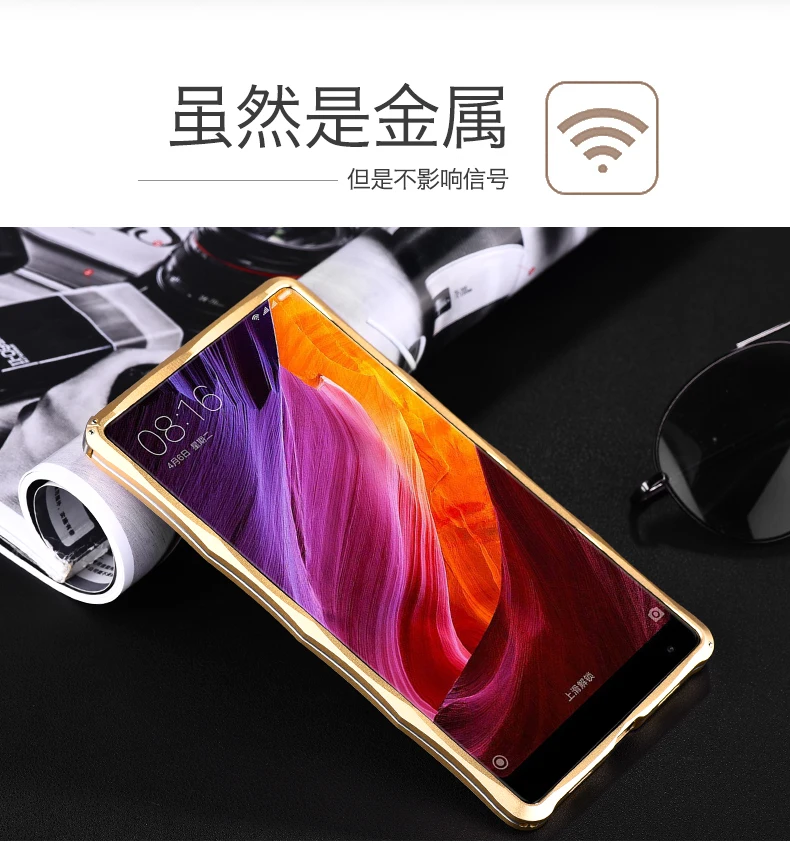Xiaomi mi x Чехол-бампер iMatch Алмазная форма тонкий металлический алюминиевый чехол с подставкой для телефона s для Xiaomi mi x 6," Чехол
