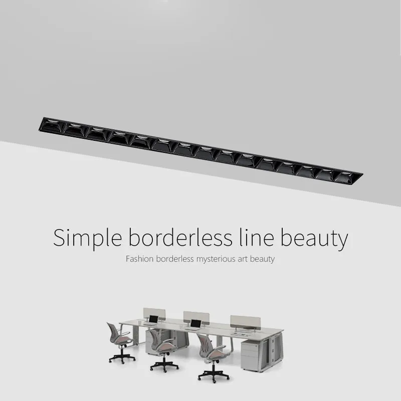 Бескаркасный линейный светильник 85-265 в креативная линейная полоса для гостиной