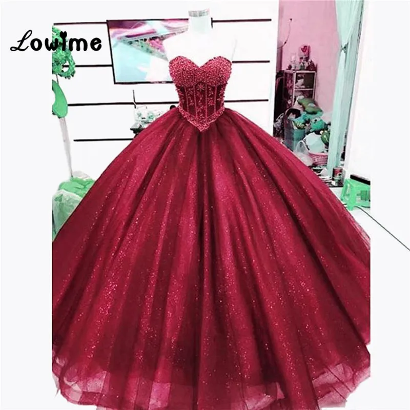 Пышные бордовые выпускные платья официальное вечернее платье с сердечком 2018