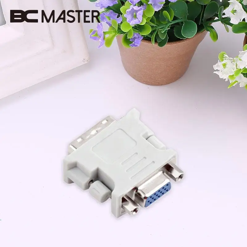 BCMaster DVI Мужской 24+ 5 Pin к VGA Женский конвертер адаптер аудио видео кабели для DVD HD ТВ ПК ТВ проектор