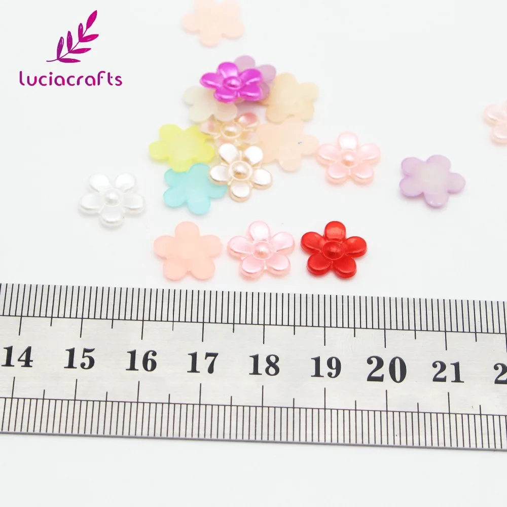 Lucia crafts Разноцветные 12 мм ABS имитация жемчуга плоские для альбома DIY украшения ручной работы аксессуары 50 шт. F0314