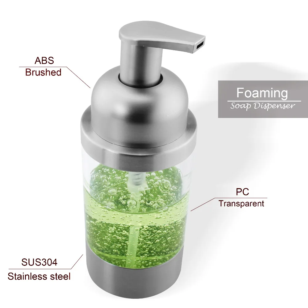 Столешница из нержавеющей стали 304 диспенсер для пены и мыла (с атласной отделкой)