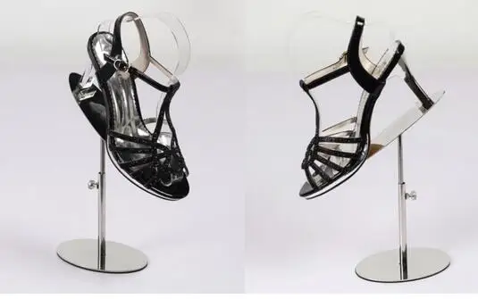 5 шт. зеркальная подставка для обуви из нержавеющей стали и дерева дисплея