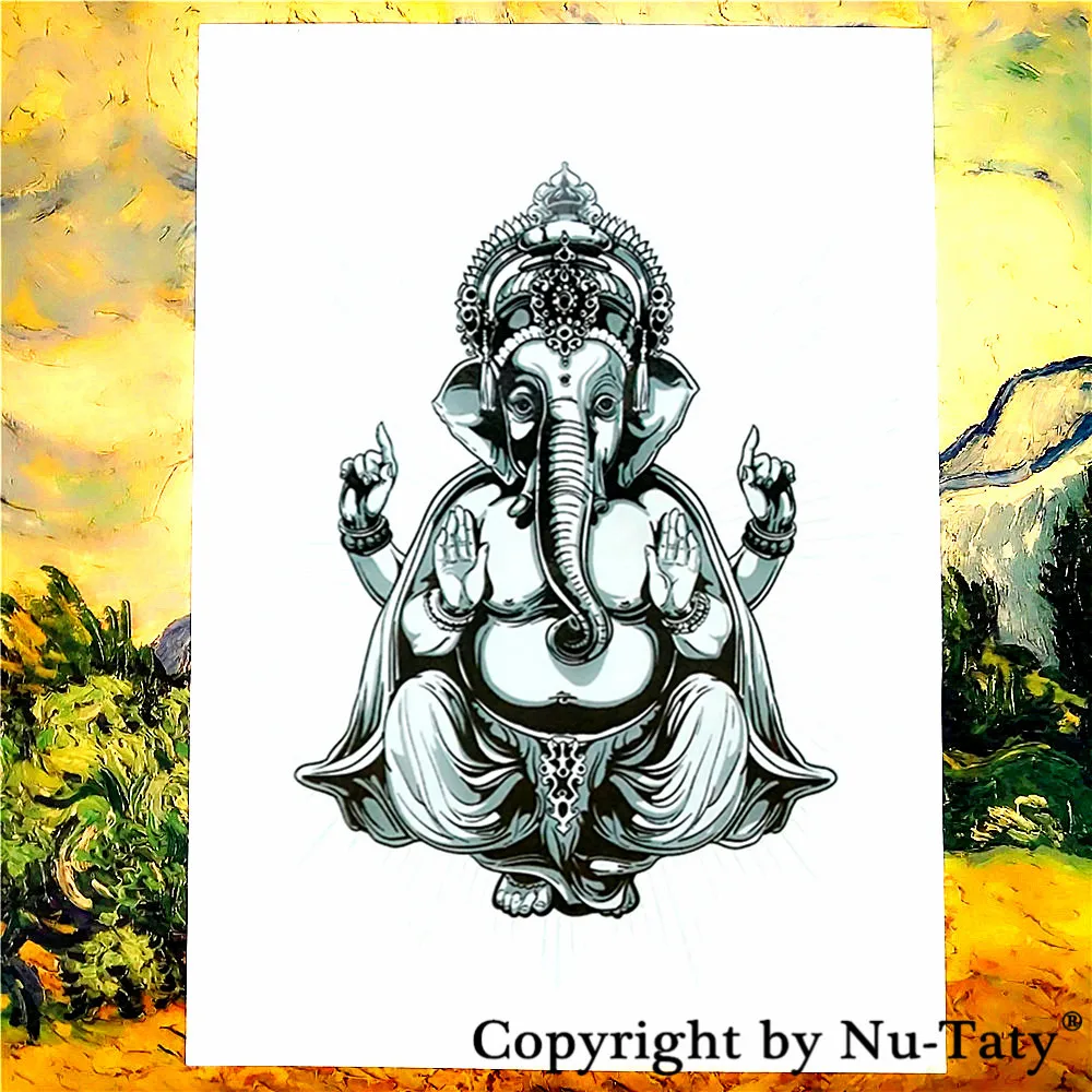 SHNAPIGN индийская временная татуировка боди арт флеш наклейка s 21*15 см