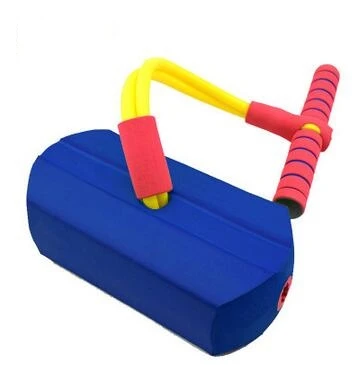 Темно-синий Игрушка Спортивная Пена Pogo Jumper Bounce обувь прыгающая лягушка игра сенсорная интеграция делает пищащие звуки игрушки для детей - Цвет: Темно-синий