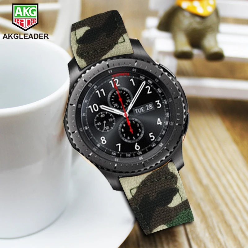 20 22 мм модный холщовый ремешок для Samsung Gear S3 S2 спортивный часов Huawei Watch 2 наручный