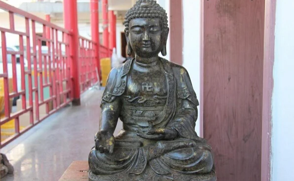 

Песня voge gem S1067 18 Тибетский буддистский храм медный бронзовый цветок лотоса Шакьямуни Статуя Бога Будды