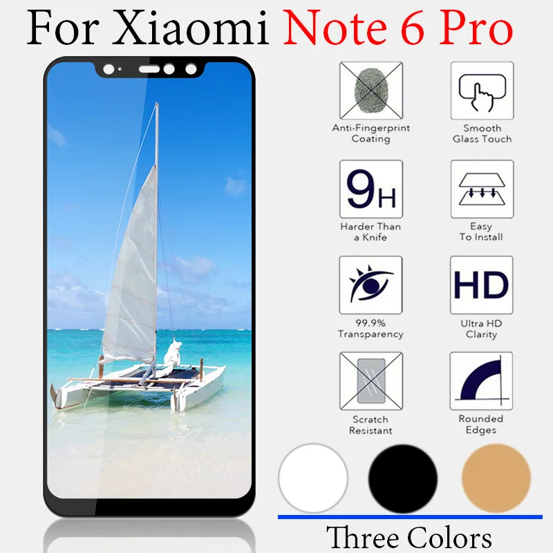 Защитное стекло для Xiaomi Redmi Note 6 pro Защитная пленка экрана ksiomi xiomi tremp note6 закаленное