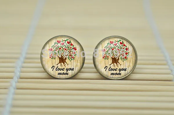 1 pairs день матери Серьги Матери ювелирные изделия лучшая мама когда-либо Я люблю