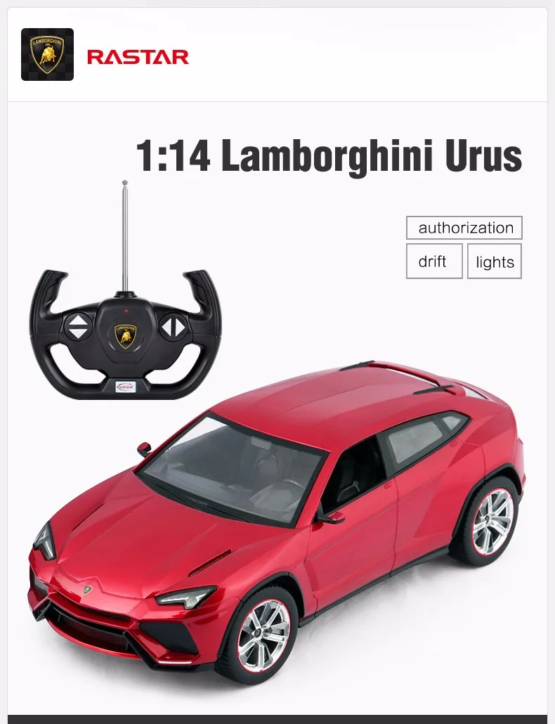 Rastar лицензированный р/у 1:14 Lamborghini URUS caminhao de Control remoto rc car 73000