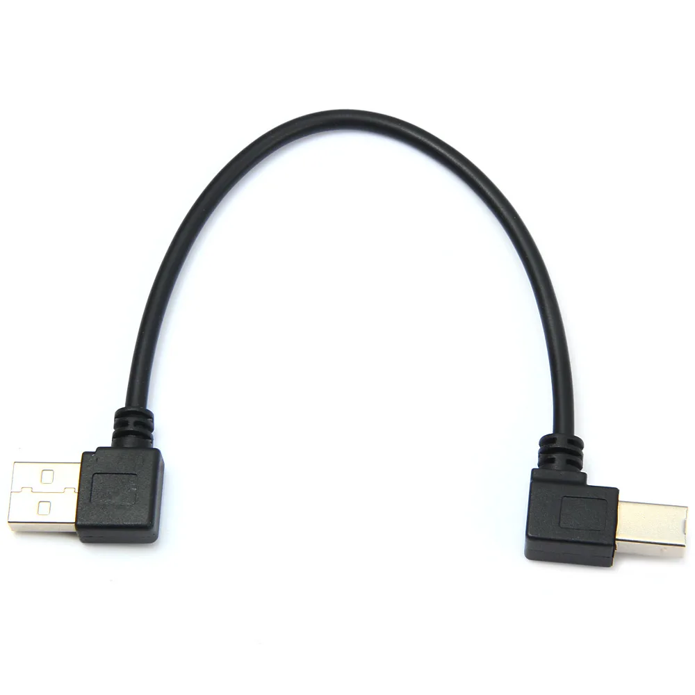 CY левый Угловой USB 2 0 A папа для левого угла B 90 градусов кабель принтера сканера 20