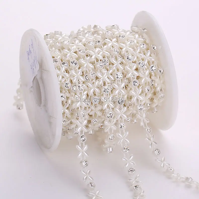 Бусины из АБС пластика с жемчугом 4 мм + 6 10 ярдов|rhinestone sew|rhinestone trim chainrhinestone chain |