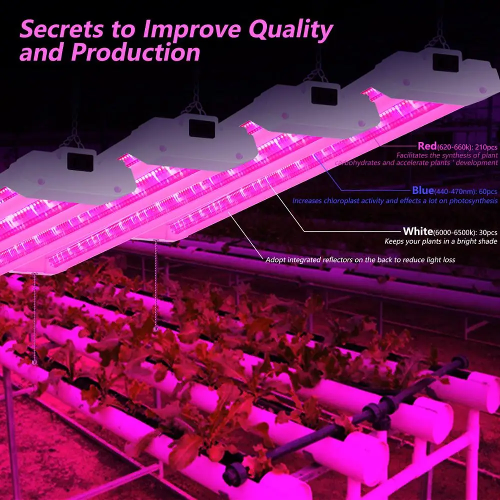 50 Вт (эквивалент 300 Вт) LED Grow Light полный спектр растений Tent лампа для рассады