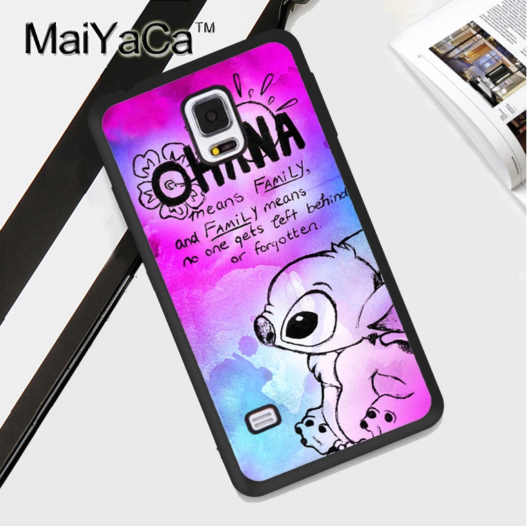 MaiYaCa «Ohana значит семья» Краски стежка чехол или samsung Galaxy S8 S9 S10 плюс S7 S10e A10 A20 A30 A40 A50 A70 Примечание 10 8 9