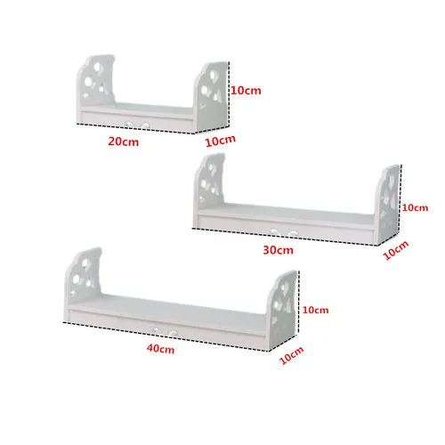 W10CM 3PCS Дырокол-бесплатно настенное украшение, настенное подвесная книжная полка спальня ТВ стойка для хранения косметики слово перегородка WF4021446 - Цвет: W10CM 3PCS