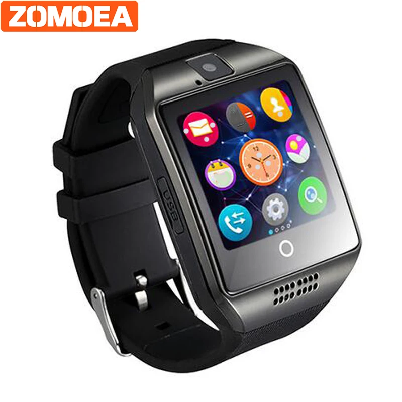 Q18 Smart Watch для Android поддержки GPRS Bluetooth мужские и женские Спорт Reloj inteligente Samsung телефон