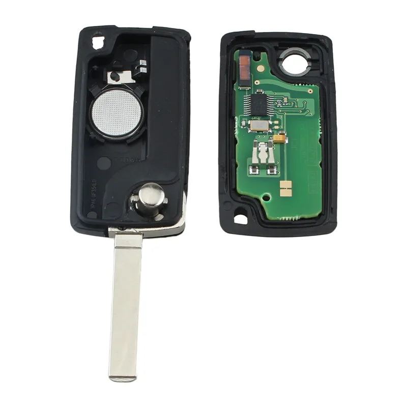 QWMEND 2 кнопки VA2 лезвие 433 МГц с PCF7961 полный удаленный ключ для PEUGEOT 207 208 307 308 408 2005 2011