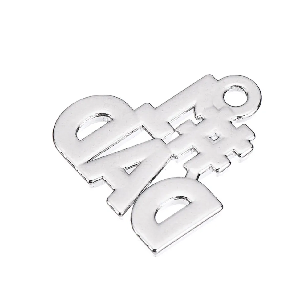 

RAINXTAR Fashion Letter Charms Vintage Alloy Number One Dad Charms For Father's Day 16*18mm 50pcs AAC1467