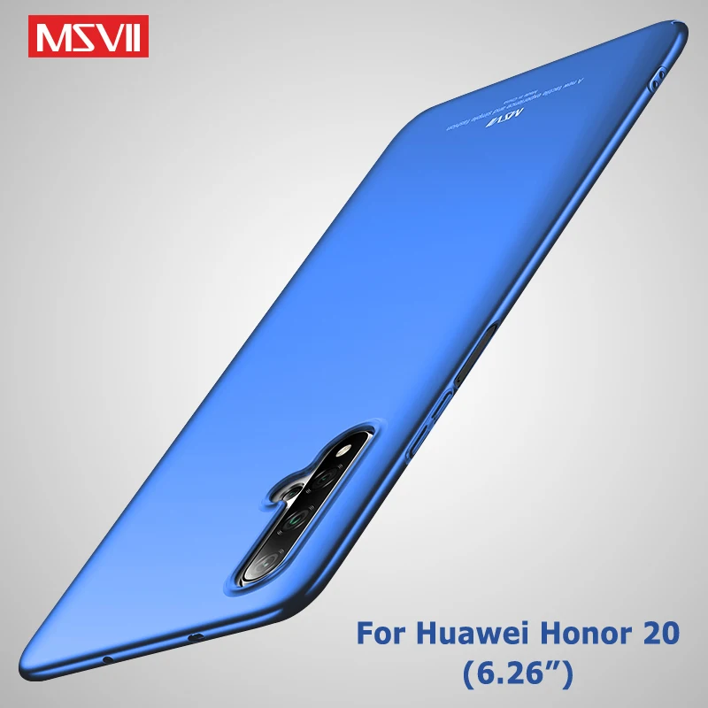 Honor 20 Pro Чехол Msvii матовый чехол для huawei Honor 20 Lite 10 10i 20i 20S SE Чехол Жесткий PC чехол для huawei View 20 V20 чехол s
