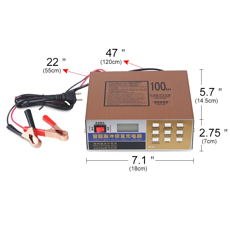 Интеллектуальный импульсный ремонт 12В/24В автомобильное зарядное устройство для