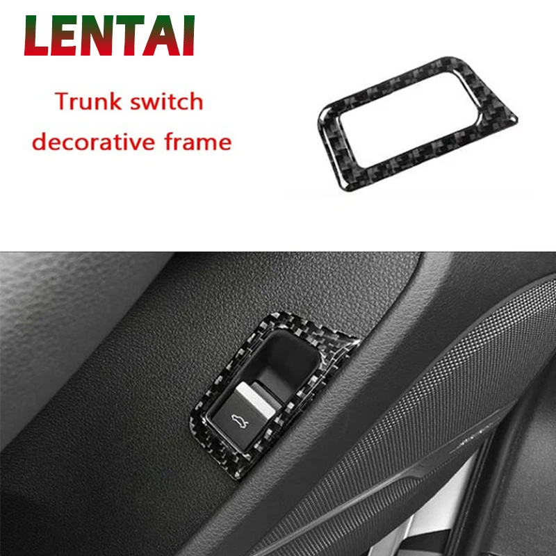 LENTAI 1 шт. Авто Стайлинг углеродного волокна интерьера багажник боты