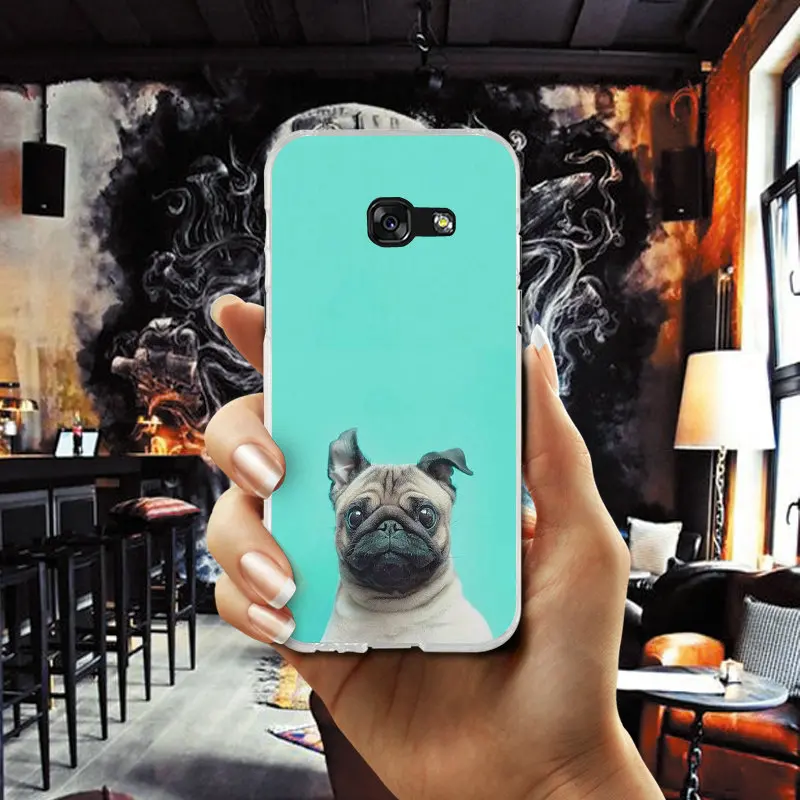 For Samsung Galaxy A3 A5 A7 J1 J2 J3 J4 J5 J6 J7 2016 2017 2018 Bags Soft Silicone Mobile Phone Cases Funds Of Screen Pug Dogs |