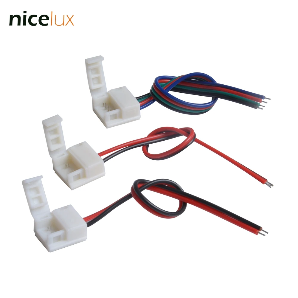 5 шт. 2 контактный 4 разъем для светодиодной ленты SMD 8 мм 10 3528 5050 RGB одноцветная IP65/54